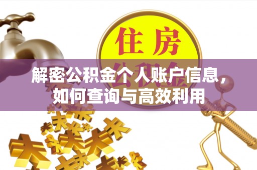 铜陵解密公积金个人账户信息，如何查询与高效利用